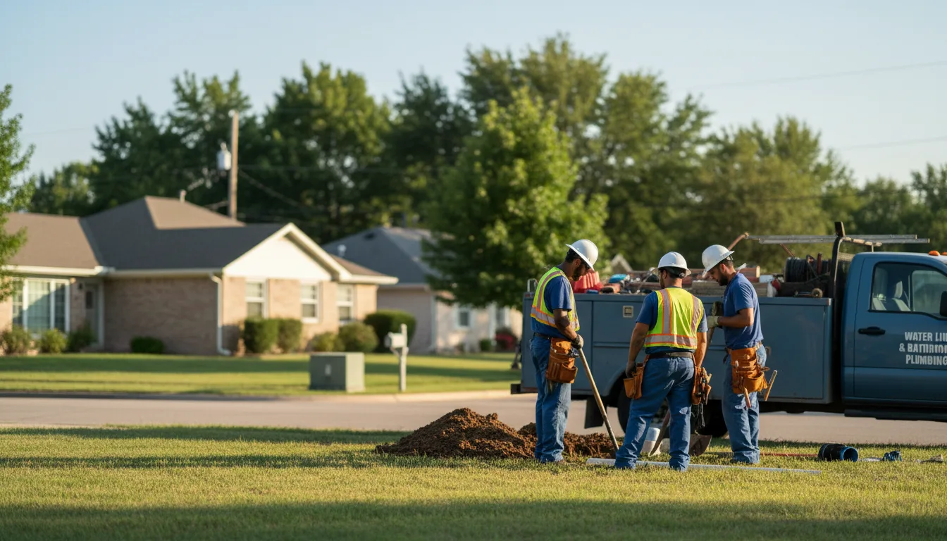 Residential water line and bathroom plumbing service in Blue Springs, MO